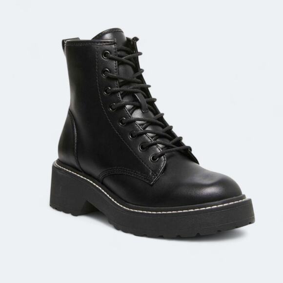 Madden Girl Carra Lace Up Combat Boots Womens Size 7.5 - Picture 1 of 7